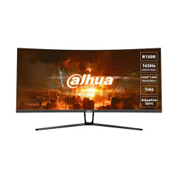 Монитор Dahua LM34-E330C, 34 инча, 3440x1440, VA, 165Hz, 1ms, 2x HDMI 2.0, 2x DP 1.4, VESA, DC 12V 2A