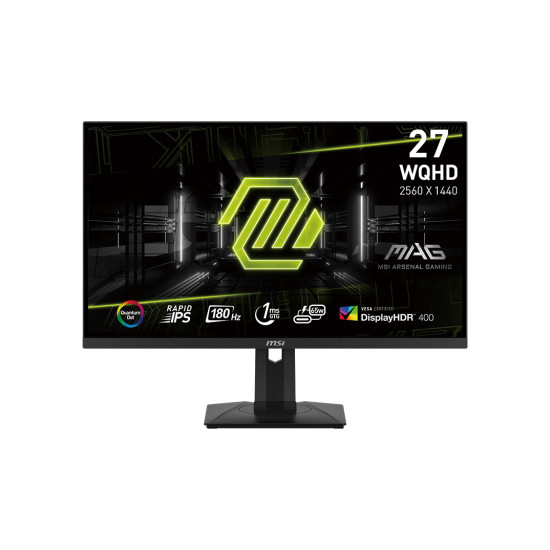 Монитор MSI MAG 274QRF QD E2, 27 инча, Rapid IPS, 2560x1440, 180Hz, 1ms GTG, Quantum Dot, HDR, AMD FreeSync