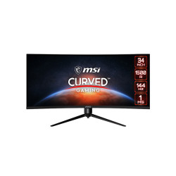 Монитор MSI Optix MAG342CQR, 34 инча, Curved VA, 3440x1440, 144Hz, 1ms GTG, 1500R, AMD Adaptive Sync, HDR, Night Vision, Anti-Flicker