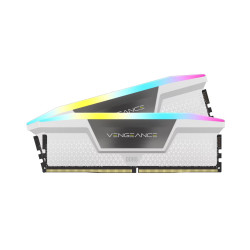 RAM памет Corsair Vengeance RGB, 32GB (2x16GB) DDR5, 5600MT/s, CL36, White, Kit of 2
