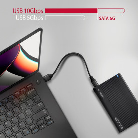 Външна кутия за диск AXAGON EE25-GTR, USB-C, 10Gbps, 2.5 инча HDD/SSD