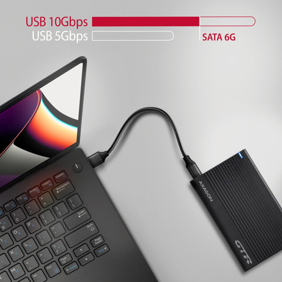 Външна кутия за диск AXAGON EE25-GTR, USB-C, 10Gbps, 2.5 инча HDD/SSD