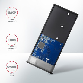 Външна кутия за диск AXAGON EEM2-SG2 SuperSpeed+, USB-C, M.2 NVMe + SATA SSD