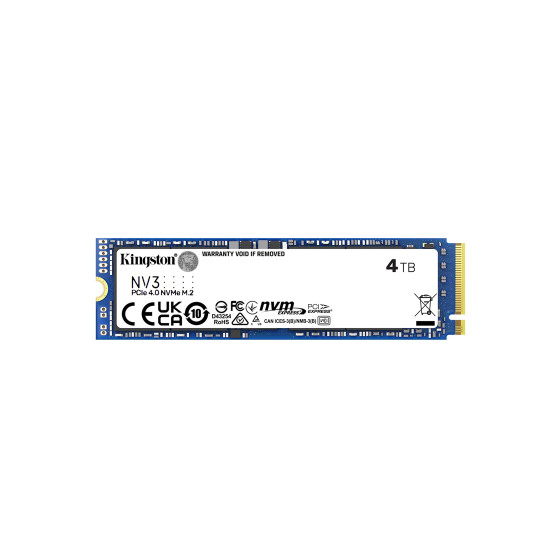 Вътрешен SSD диск Kingston NV3, 4TB, M.2 2280, PCIe Gen 4.0 NVMe