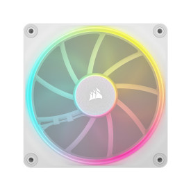 Вентилатор Corsair LX140, 140mm, PWM, RGB Addressable, 2000 RPM, Dual Light Loop, Magnetic Dome, iCUE LINK, White