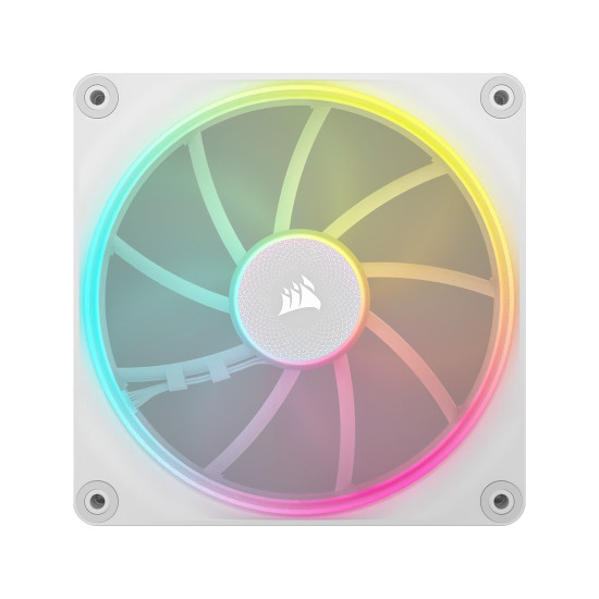 Вентилатор Corsair LX140, 140mm, PWM, RGB Addressable, 2000 RPM, Dual Light Loop, Magnetic Dome, iCUE LINK, White
