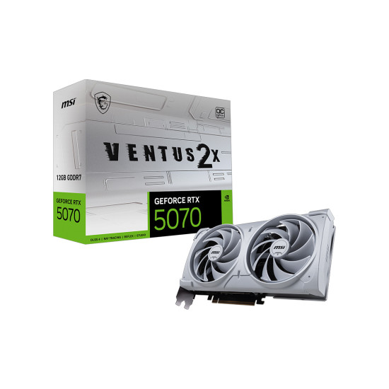 Видеокарта MSI GeForce RTX 5070, 12GB, GDDR7, 192-bit, PCIe 5.0, 2557MHz, CUDA 6144, Ray Tracing, DLSS 4, TORX Fan 5.0, White