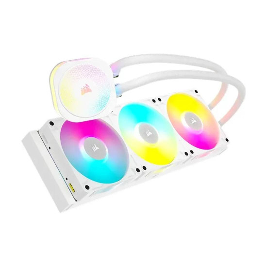 Водно охлаждане за процесор CORSAIR iCUE LINK TITAN 360 RX RGB AIO, 360mm, White