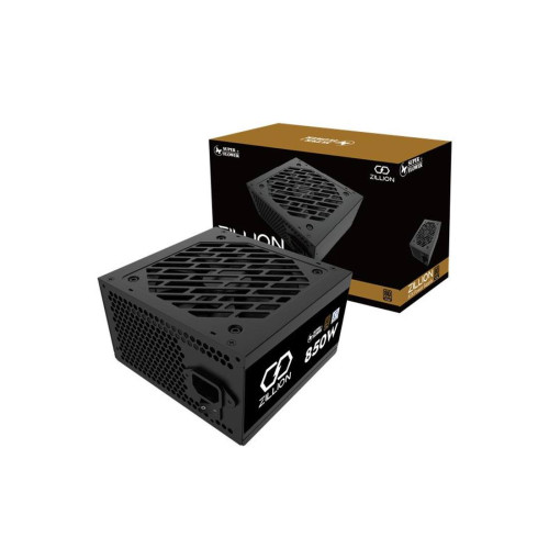 Захранване Super Flower Zillion DB Bronze, 850 W, ATX 3.1, 80 Plus Bronze, плоски черни кабели, 120 mm вентилатор