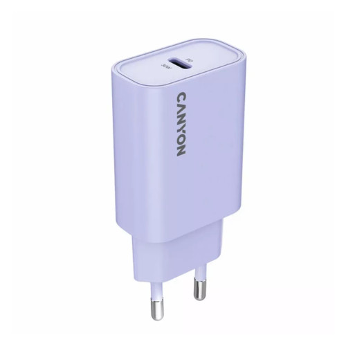 Зарядно Canyon OnCharge 30CL, PD, 30W, USB-C x 1, EU стандарт, Lavender