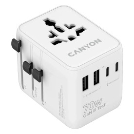 Зарядно CANYON Universal Travel Adapter OnTour 70, White