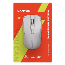 Безжична мишка CANYON MW-7, White