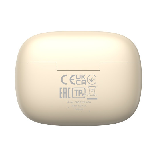 Безжични слушалки CANYON OnGo TWS-10, TWS, ANC, ENC, Beige
