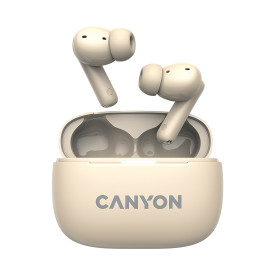 Безжични слушалки CANYON OnGo TWS-10, TWS, ANC, ENC, Beige