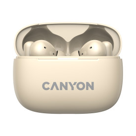 Безжични слушалки CANYON OnGo TWS-10, TWS, ANC, ENC, Beige