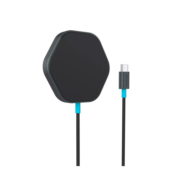 Безжично зарядно CANYON HEXAGON 110, 15 W, Dark Grey Blue