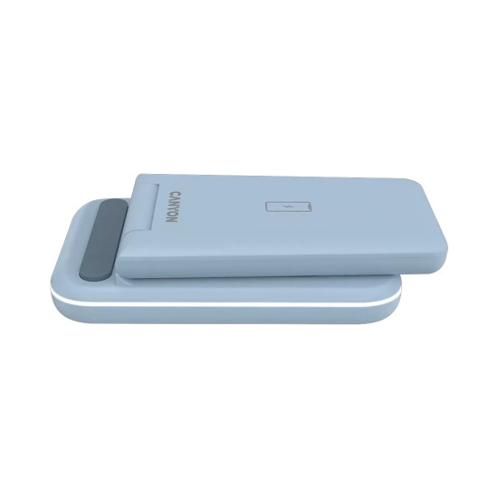 Безжично зарядно CANYON WS-304, 15W, 3 в 1, Blue