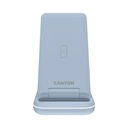 Безжично зарядно CANYON WS-304, 15W, 3 в 1, Blue
