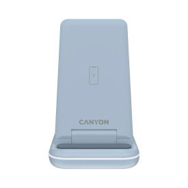 Безжично зарядно CANYON WS-304, 15W, 3 в 1, Blue