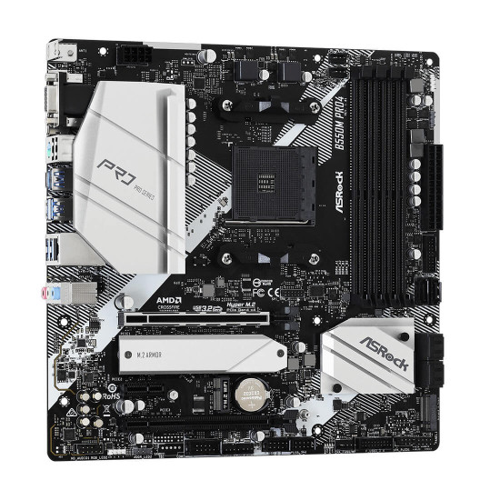 Дънна платка ASRock B550M Pro4, mATX, Socket AM4, 4x DDR4, 2x PCIe x16
