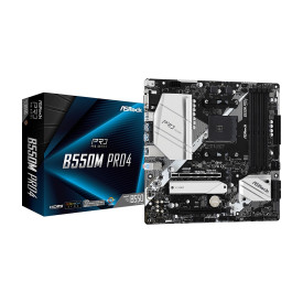 Дънна платка ASRock B550M Pro4, mATX, Socket AM4, 4x DDR4, 2x PCIe x16