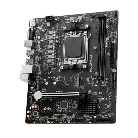 Дънна платка MSI PRO A620M-E, mATX, Socket AM5, Dual Channel DDR5 , 1x PCIe x16 