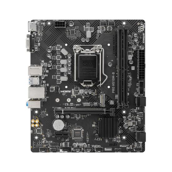 Дънна платка MSI PRO H510M-B DDR4, mATX, H470, Socket 1200, Dual Channel DDR4, 1x PCIe x16