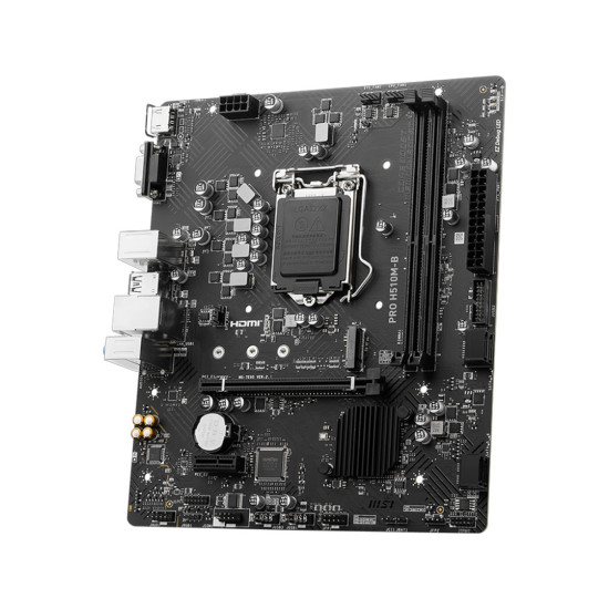 Дънна платка MSI PRO H510M-B DDR4, mATX, H470, Socket 1200, Dual Channel DDR4, 1x PCIe x16