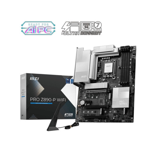 Дънна платка MSI PRO Z890-P WIFI, LGA 1851, Dual Channel DDR5, 3x PCIe x16