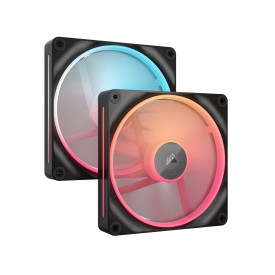 Комплект вентилатори Corsair LX140 R, 140mm, PWM, RGB Addressable, Reverse Rotor, 2000 RPM, Dual Light Loop, Magnetic Dome, iCUE LINK