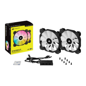 Комплект вентилатори CORSAIR SP140 RGB ELITE, 140mm, Dual Pack