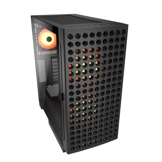 Кутия за компютър COUGAR AIRFACE ECO RGB, Mid Tower, Black