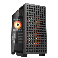 Кутия за компютър COUGAR AIRFACE ECO RGB, Mid Tower, Black