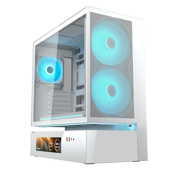 Кутия за компютър COUGAR CFV235 Mesh Vision, Mid Tower, White