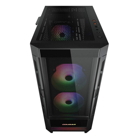Кутия за компютър COUGAR Gaming DUOFACE RGB PC Case, Mid Tower, Black
