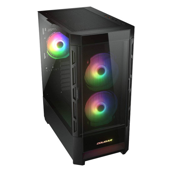 Кутия за компютър COUGAR Gaming DUOFACE RGB PC Case, Mid Tower, Black