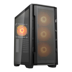 Кутия за компютър COUGAR UNIFACE RGB PC Case, Mid Tower, Black