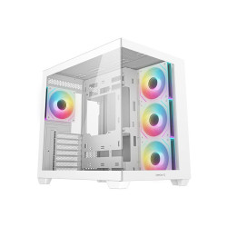 Кутия за компютър DeepCool CG530 4F WH, Mid Tower, поддръжка на дънни платки с конектори отзад, 2 x USB 3.0, 1 x USB Type-C Gen 2, 1 x Audio, White