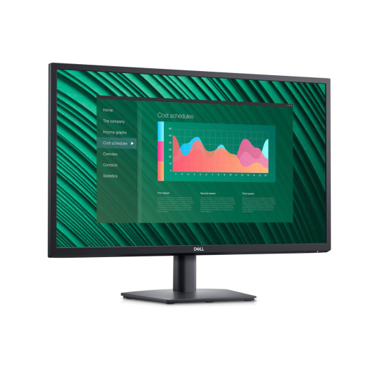 Монитор Dell E2723H, FHD 1920 x 1080, 27 инча, 60Hz, 5ms, 1xVGA, 1xDP