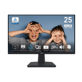 Монитор MSI PRO MP251, 24.5 инча, IPS, 1920x1080, 100Hz, Anti-Flicker, HDMI, VGA, Speakers