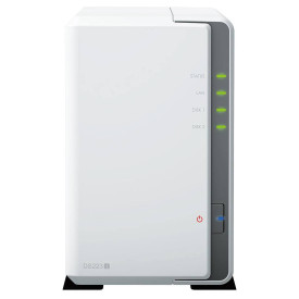 NAS устройство Synology DS223j, 2-Bay, Realtek RTD1619B 1.7GHz, 1GB DDR4, 1 x 1GbE LAN, 2 x USB 3.2