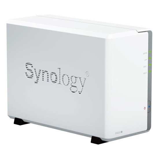 NAS устройство Synology DS223j, 2-Bay, Realtek RTD1619B 1.7GHz, 1GB DDR4, 1 x 1GbE LAN, 2 x USB 3.2