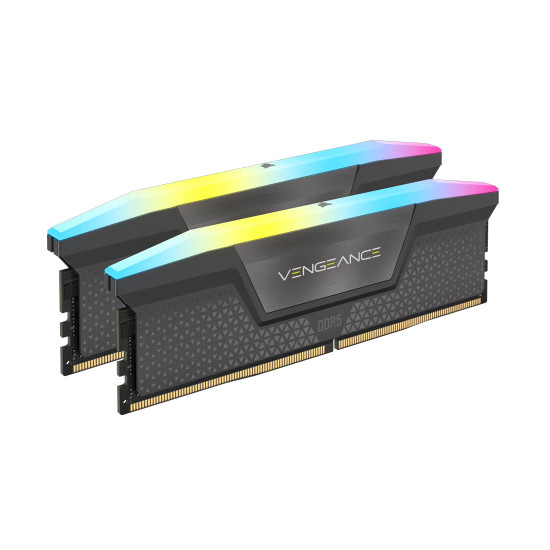 RAM памет Corsair Vengeance RGB, 64GB (2x32GB) DDR5, 6000MT/s, CL30, AMD Optimized, Kit of 2