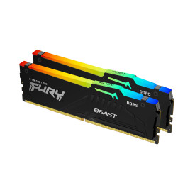 RAM памет Kingston FURY Beast, 32GB, 2x16GB, DDR5, 5200MT/s, CL40, DIMM, XMP 3.0, Intel/AMD Ready, Kit of 2