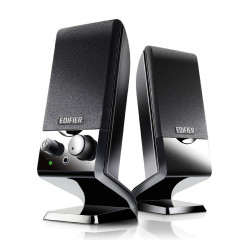 Тонколони EDIFIER M1250, 2.0 стерео, 2x0.6W RMS, 3.5мм AUX и слушалки, Black
