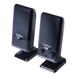 Тонколони EDIFIER M1250, 2.0 стерео, 2x0.6W RMS, 3.5мм AUX и слушалки, Black