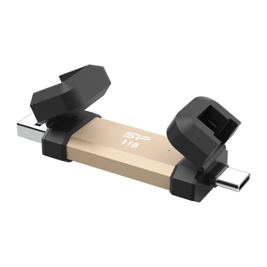 Външен SSD диск SILICON POWER DS72 1TB, USB 3.2 Gen 2, до 1050MB/s, Gold
