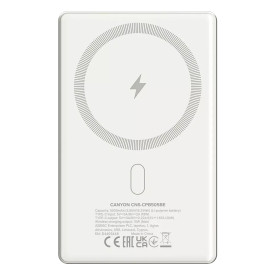 Външна батерия Canyon OnPower 505 Slim, USB-C Power Bank, 5000mAh, PD 20W, MagSafe, Beige