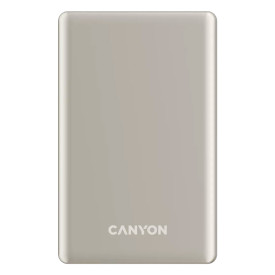 Външна батерия Canyon OnPower 505 Slim, USB-C Power Bank, 5000mAh, PD 20W, MagSafe, Beige