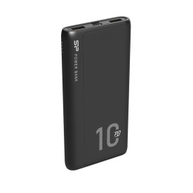 Външна батерия Silicon Power QP15, 10000mAh, PD 18W, QC3.0, USB-C + 2x USB-A, Micro-USB вход, Black